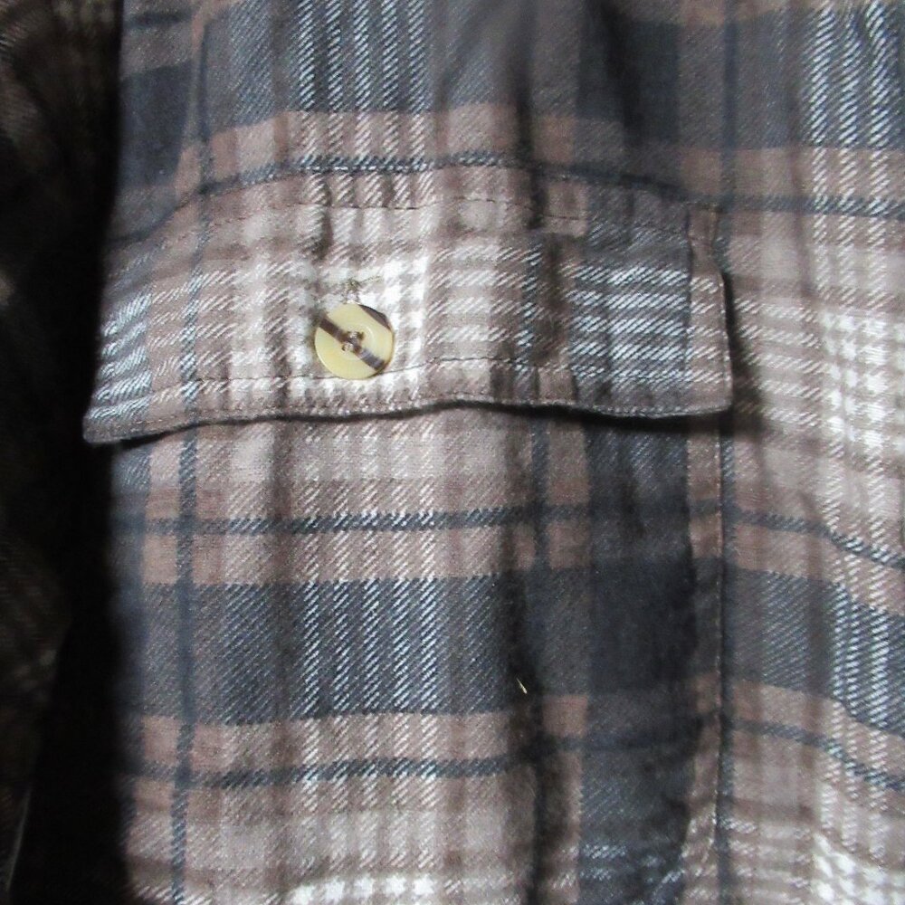 Brown Plaid Button Down Quilted Shacket - image 3